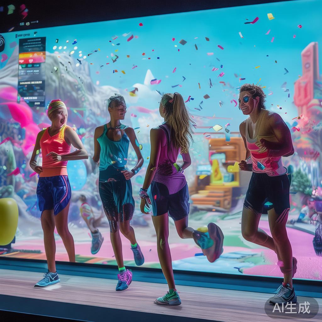 此外，结合虚拟社交社区，用户可以与好友一同挑战、分