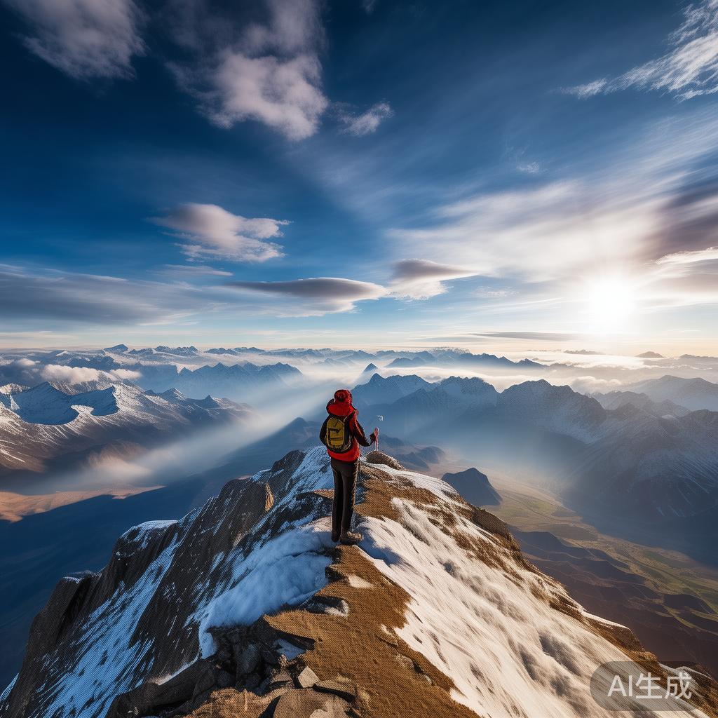 探险中的壮丽景观与心灵体验
想象一下站在高山之巅