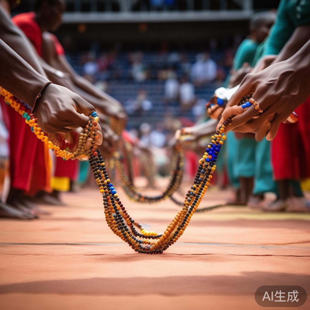 串珠竞赛起源于传统的体育文化创新融合，强调运动员之